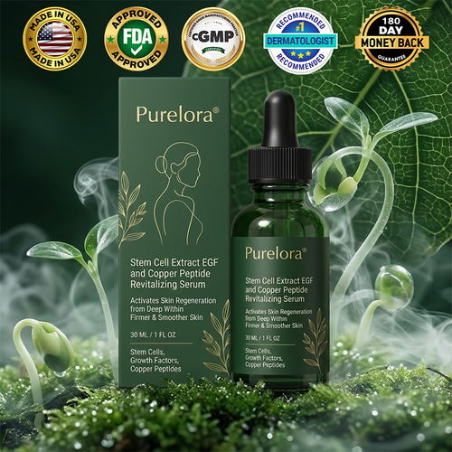 💖 Purelora® Sérum Activateur EGF & Peptides de Cuivre | Aide à stimuler le renouvellement cutané pour une peau plus ferme, plus lisse et visiblement rajeunie