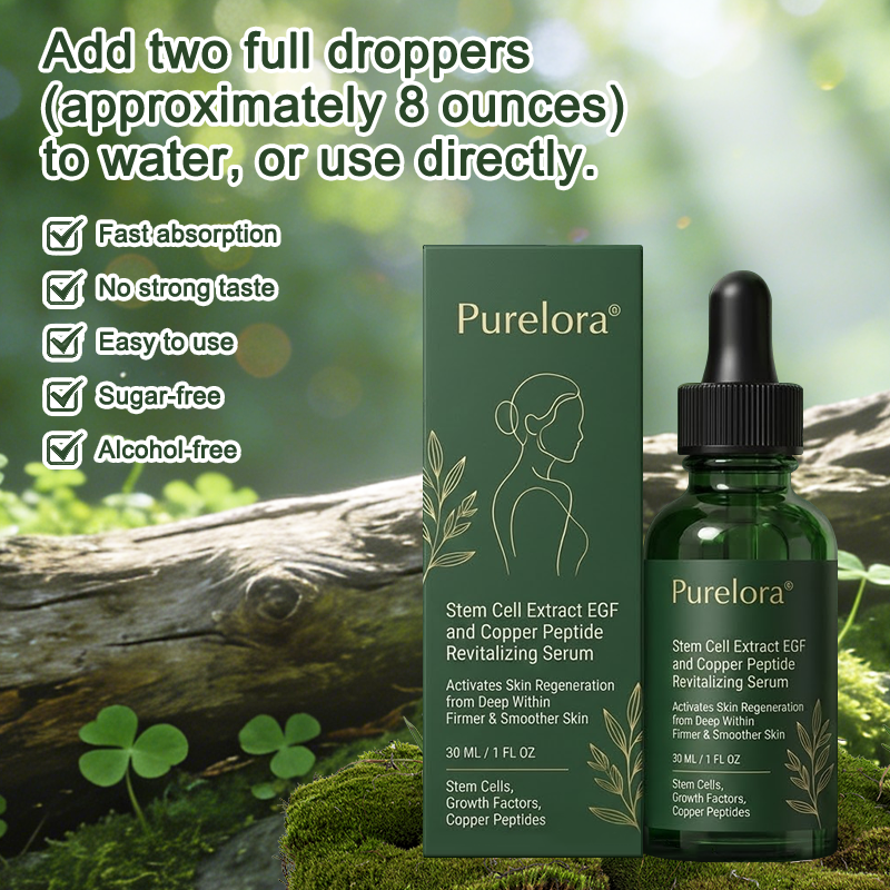 💖 Purelora® Sérum Activateur EGF & Peptides de Cuivre | Aide à stimuler le renouvellement cutané pour une peau plus ferme, plus lisse et visiblement rajeunie