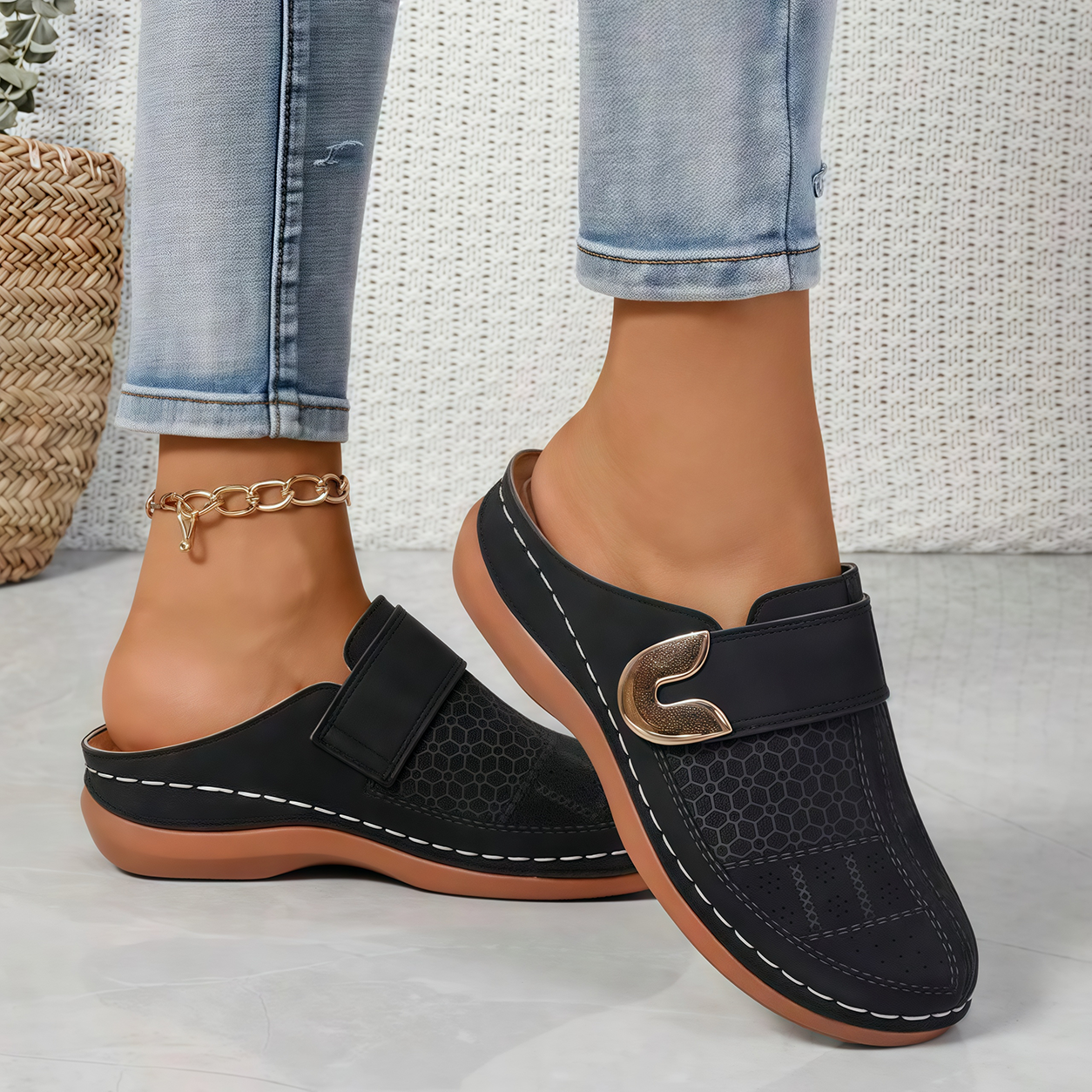 🏆 Confort toute la journée 👣 Mocassins compensés en cuir – faciles à enfiler et confortables ⏳ 𝐃𝐄𝐑𝐍𝐈𝐄𝐑 𝐉𝐎𝐔𝐑 : −𝟖𝟎 %