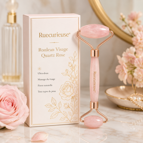 Ruecurieuse® Rouleau Visage Quartz Rose