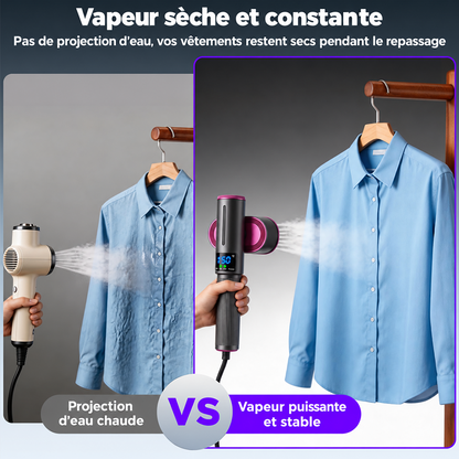 🔥 𝑫𝑬𝑹𝑵𝑰𝑬𝑹 𝑱𝑶𝑼𝑹 – 50 % 𝑫𝑬 𝑹É𝑫𝑼𝑪𝑻𝑰𝑶𝑵 🔥 Défroisseur & Fer à Vapeur 2-en-1 1200W – Chauffe Rapide, Compact & Idéal pour le Voyage