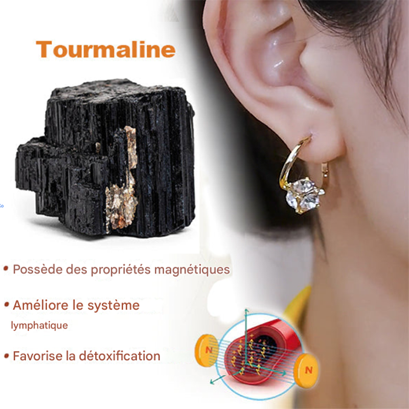 (DERNIER JOUR – SOLDES 80% 🔥) 👩‍⚕️🎉 CZTICLE® Lymphvity MagneTherapy Boucles d’Oreilles en Germanium  ✨ 1 utilisation par jour · Changements visibles en 7 jours