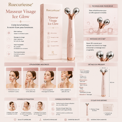 Ruecurieuse® Masseur Visage Ice Glow