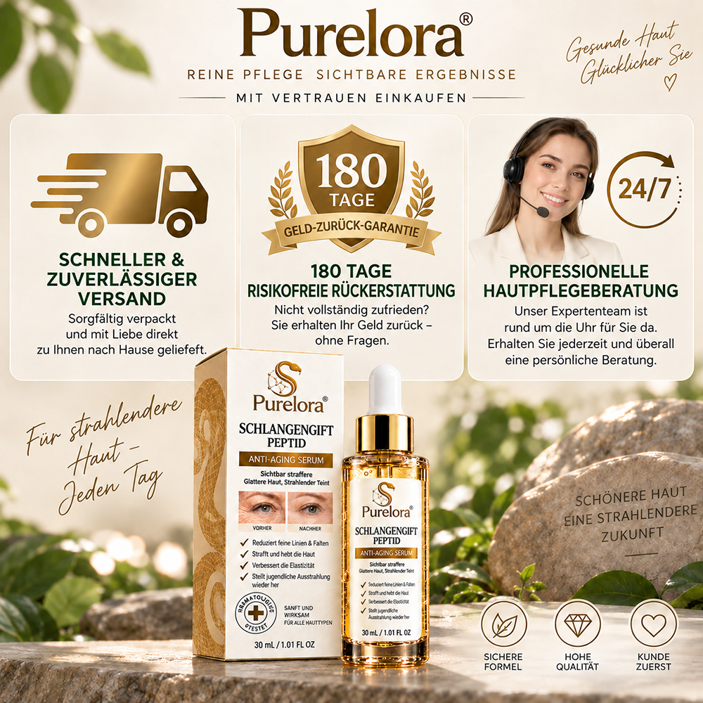 Purelora® Snake Venom Peptide Renewal Serum – Firming, Fine Lines & Visible Marks Care