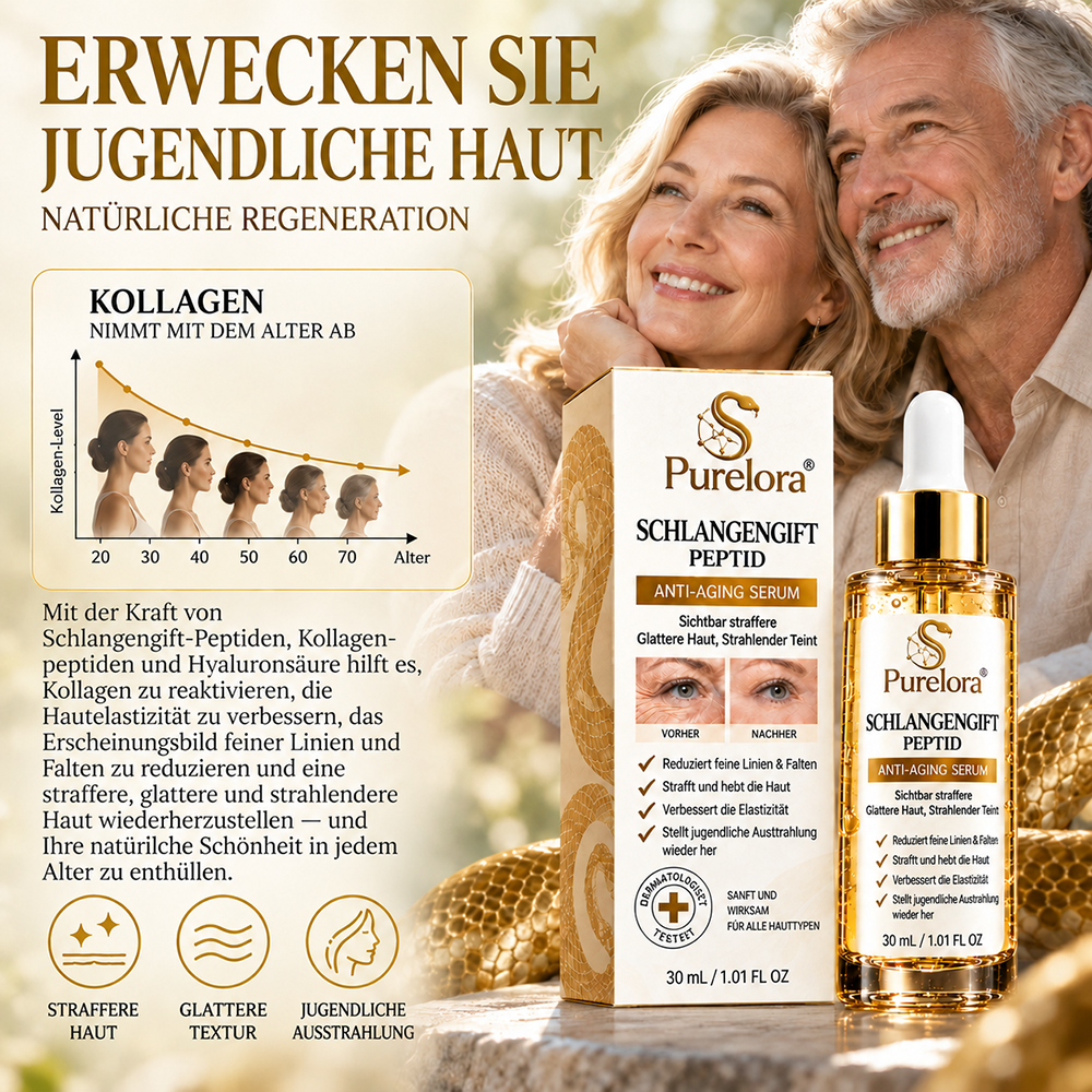 Purelora® Snake Venom Peptide Renewal Serum – Firming, Fine Lines & Visible Marks Care