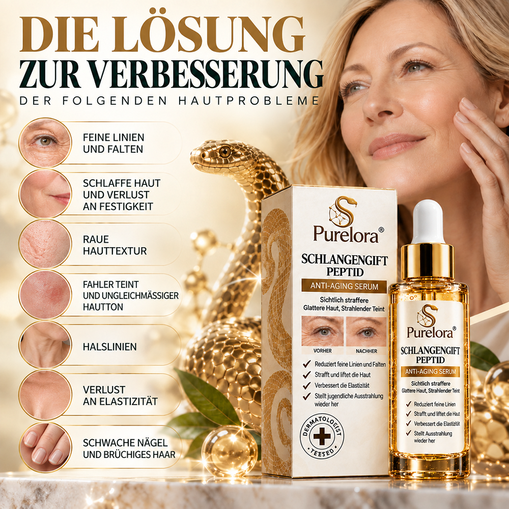 Purelora® Snake Venom Peptide Renewal Serum – Firming, Fine Lines & Visible Marks Care