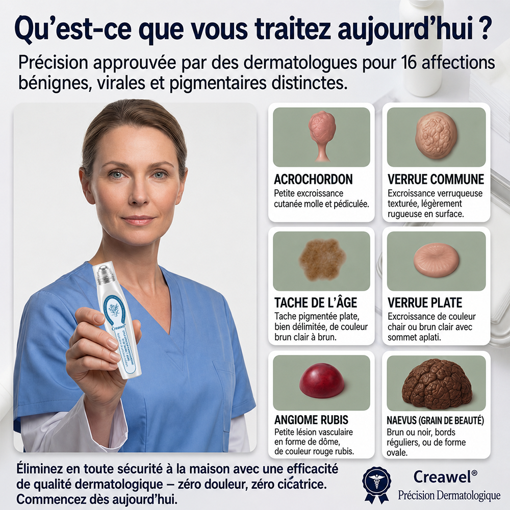 🏆 Boutique Officielle | ✅💎 Creawel® Effaceur de Marques & Imperfections en 7 Jours ✨ (Roll-On Sans Douleur, Sans Cicatrices)