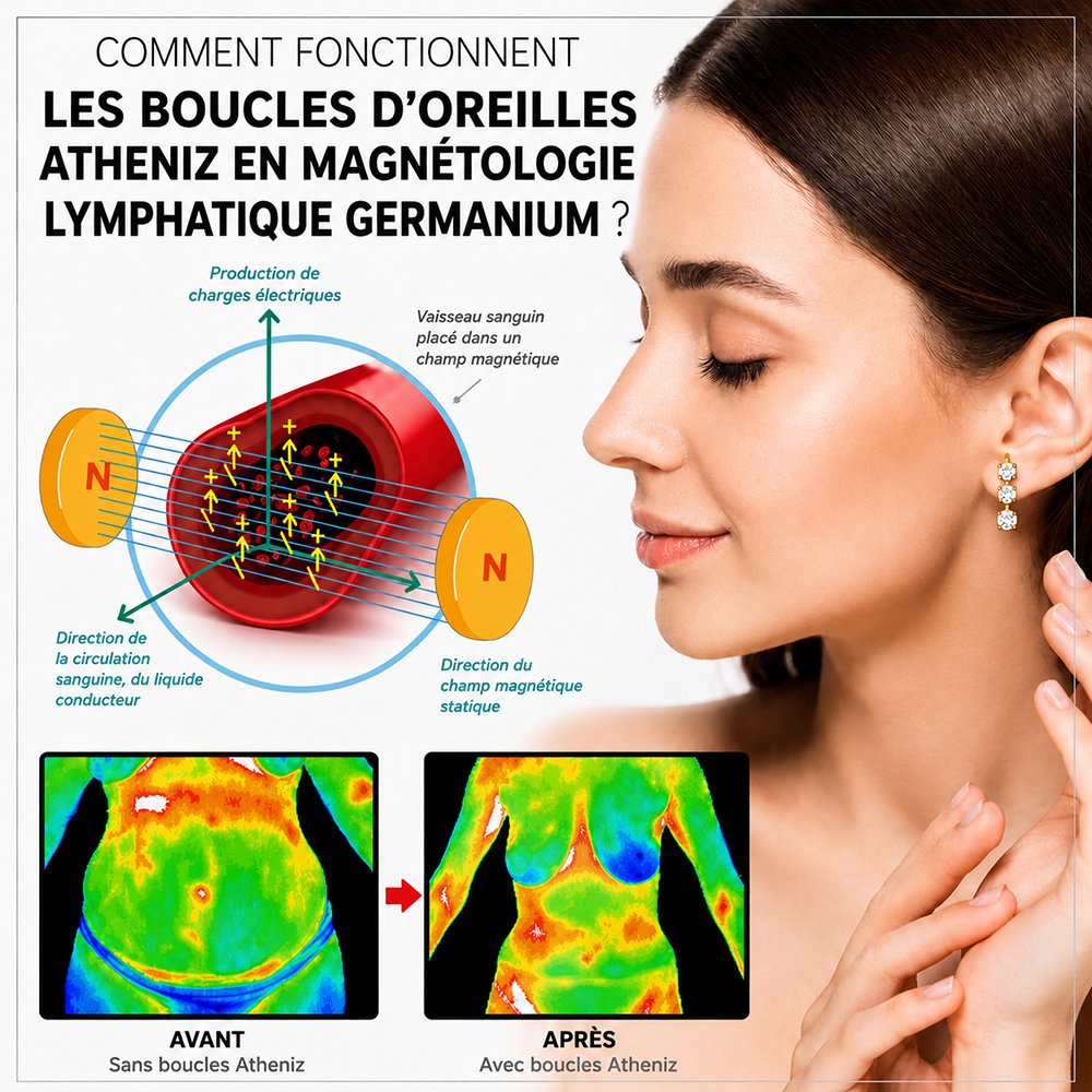 🔥 DERNIER JOUR – JUSQU'À -80 % 💎 Czticle® Boucles d’Oreilles en Germanium Histone Magnetology Lymphvity