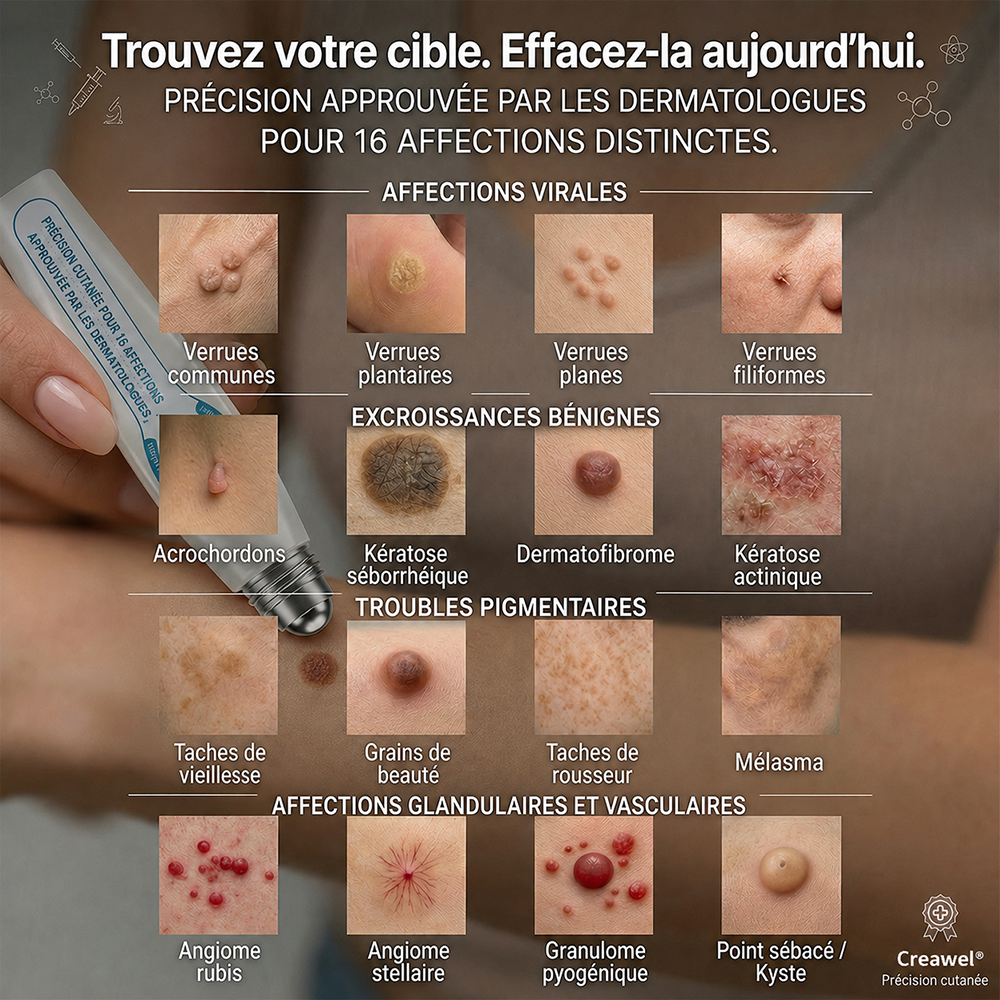 🏆 Boutique Officielle | ✅💎 Creawel® Effaceur de Marques & Imperfections en 7 Jours ✨ (Roll-On Sans Douleur, Sans Cicatrices)
