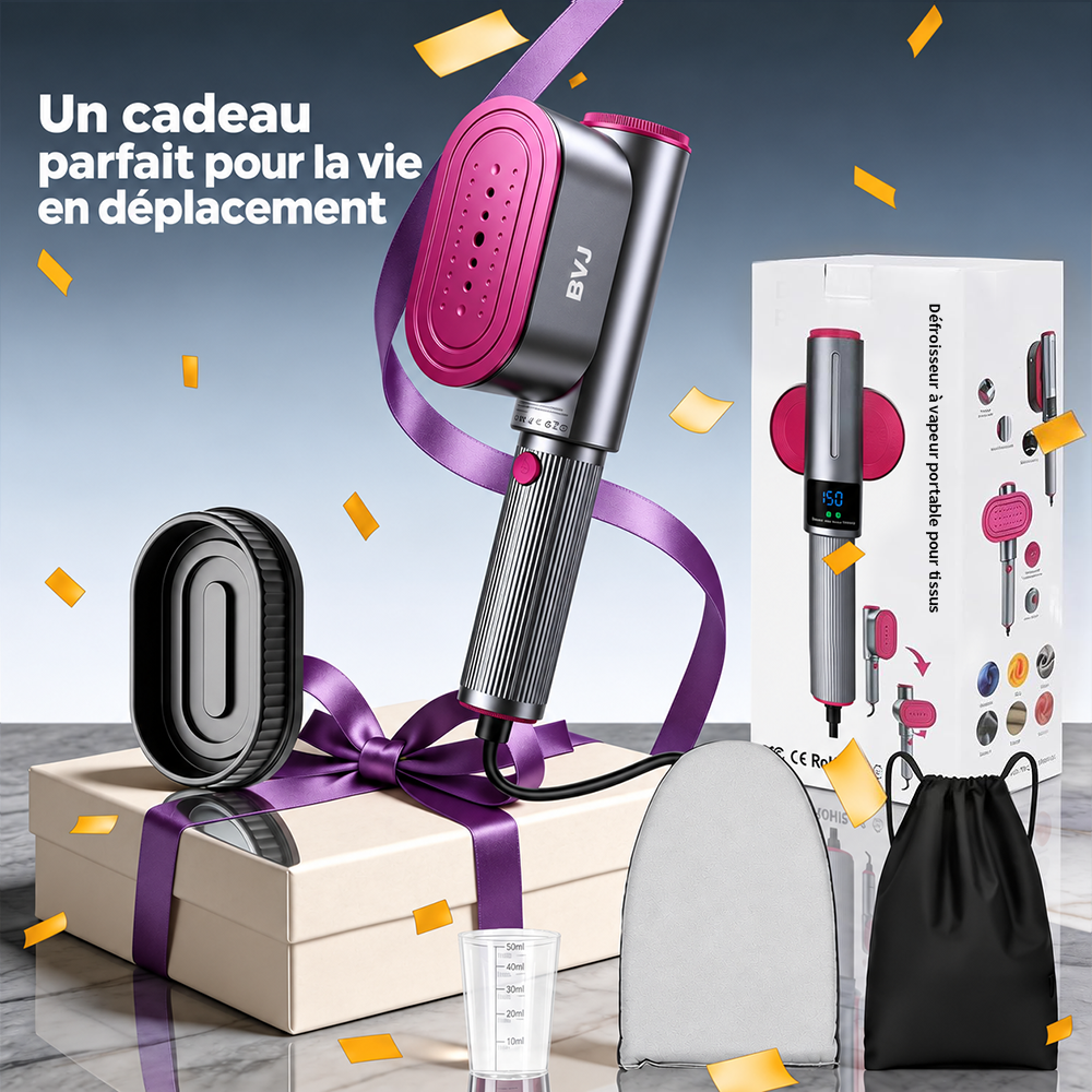 🔥 𝑫𝑬𝑹𝑵𝑰𝑬𝑹 𝑱𝑶𝑼𝑹 – 50 % 𝑫𝑬 𝑹É𝑫𝑼𝑪𝑻𝑰𝑶𝑵 🔥 Défroisseur & Fer à Vapeur 2-en-1 1200W – Chauffe Rapide, Compact & Idéal pour le Voyage