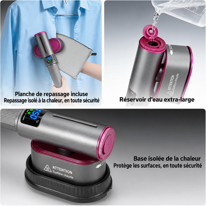 🔥 𝑫𝑬𝑹𝑵𝑰𝑬𝑹 𝑱𝑶𝑼𝑹 – 50 % 𝑫𝑬 𝑹É𝑫𝑼𝑪𝑻𝑰𝑶𝑵 🔥 Défroisseur & Fer à Vapeur 2-en-1 1200W – Chauffe Rapide, Compact & Idéal pour le Voyage