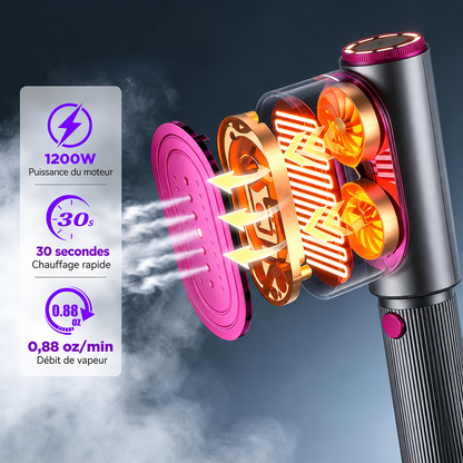 🔥 𝑫𝑬𝑹𝑵𝑰𝑬𝑹 𝑱𝑶𝑼𝑹 – 50 % 𝑫𝑬 𝑹É𝑫𝑼𝑪𝑻𝑰𝑶𝑵 🔥 Défroisseur & Fer à Vapeur 2-en-1 1200W – Chauffe Rapide, Compact & Idéal pour le Voyage