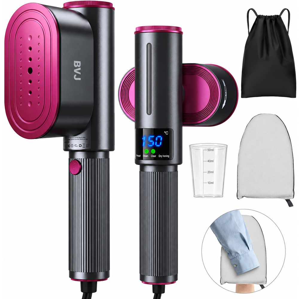 🔥 𝑫𝑬𝑹𝑵𝑰𝑬𝑹 𝑱𝑶𝑼𝑹 – 50 % 𝑫𝑬 𝑹É𝑫𝑼𝑪𝑻𝑰𝑶𝑵 🔥 Défroisseur & Fer à Vapeur 2-en-1 1200W – Chauffe Rapide, Compact & Idéal pour le Voyage