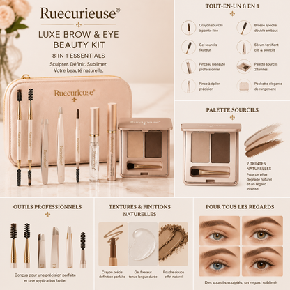 Ruecurieuse® Kit Beauté Luxe Sourcils & Regard