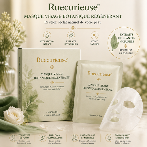 Ruecurieuse® Masque Visage Botanique Régénérant
