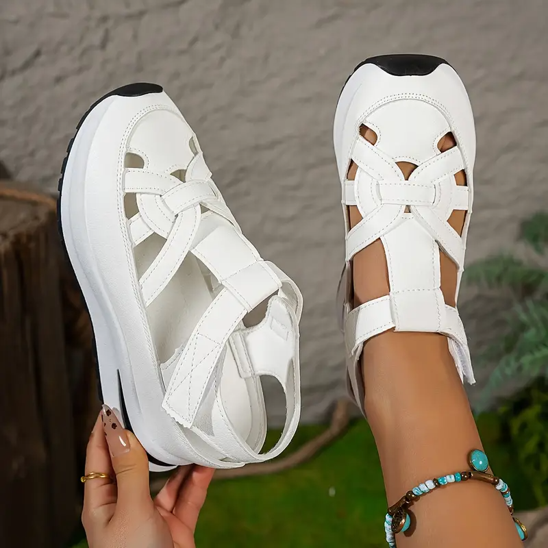🔥Livraison gratuite - Sandales pour femmes BQODQO® au design souple et ajustable - Fermeture Velcro et confort optimal pour pieds larges et étroits