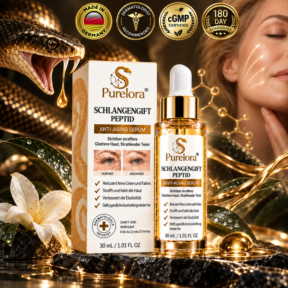 Purelora® Snake Venom Peptide Renewal Serum – Firming, Fine Lines & Visible Marks Care