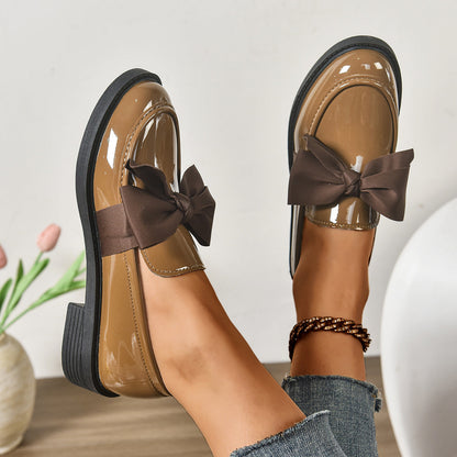 Women's anti-slip round toe slip-on loafers