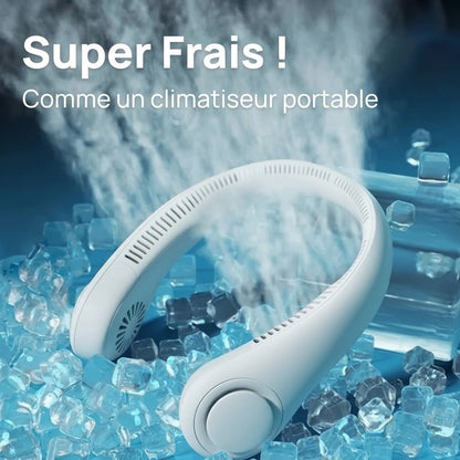 🏆 Best-seller Été 2026 ❄️ Ventilateur de cou portable sans pales – Fraîcheur rapide en 3 secondes