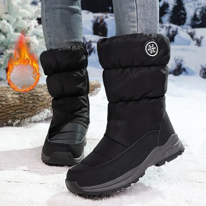 🔥 SPARE 17 € | Warme Winter‑Stiefeletten für Damen, wasserabweisend, rutschfest, Gewölbeunterstützung, Pelzfutter, ganztägiger Komfort