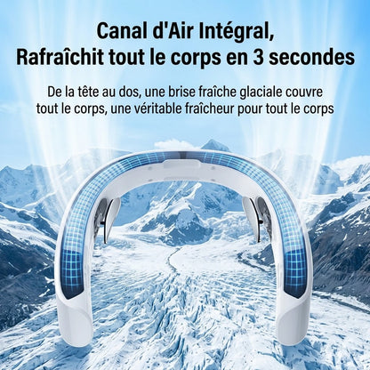 🏆 Best-seller Été 2026 ❄️ Ventilateur de cou portable sans pales – Fraîcheur rapide en 3 secondes
