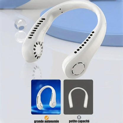 🏆 Best-seller Été 2026 ❄️ Ventilateur de cou portable sans pales – Fraîcheur rapide en 3 secondes