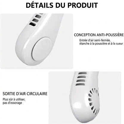 🏆 Best-seller Été 2026 ❄️ Ventilateur de cou portable sans pales – Fraîcheur rapide en 3 secondes