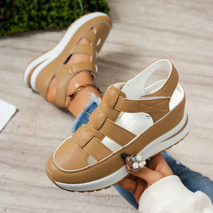 🔥Livraison gratuite - Sandales pour femmes BQODQO® au design souple et ajustable - Fermeture Velcro et confort optimal pour pieds larges et étroits