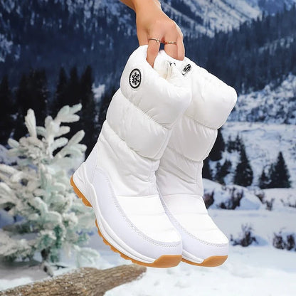 🔥 SPARE 17 € | Warme Winter‑Stiefeletten für Damen, wasserabweisend, rutschfest, Gewölbeunterstützung, Pelzfutter, ganztägiger Komfort