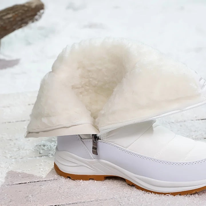 🔥 SPARE 17 € | Warme Winter‑Stiefeletten für Damen, wasserabweisend, rutschfest, Gewölbeunterstützung, Pelzfutter, ganztägiger Komfort